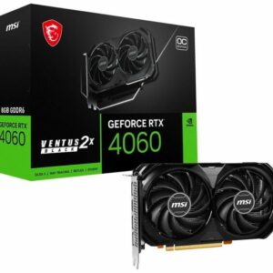 MSI GeForce RTX 4060 VENTUS 2X BLACK OC 8GB GDDR6 DLSS3